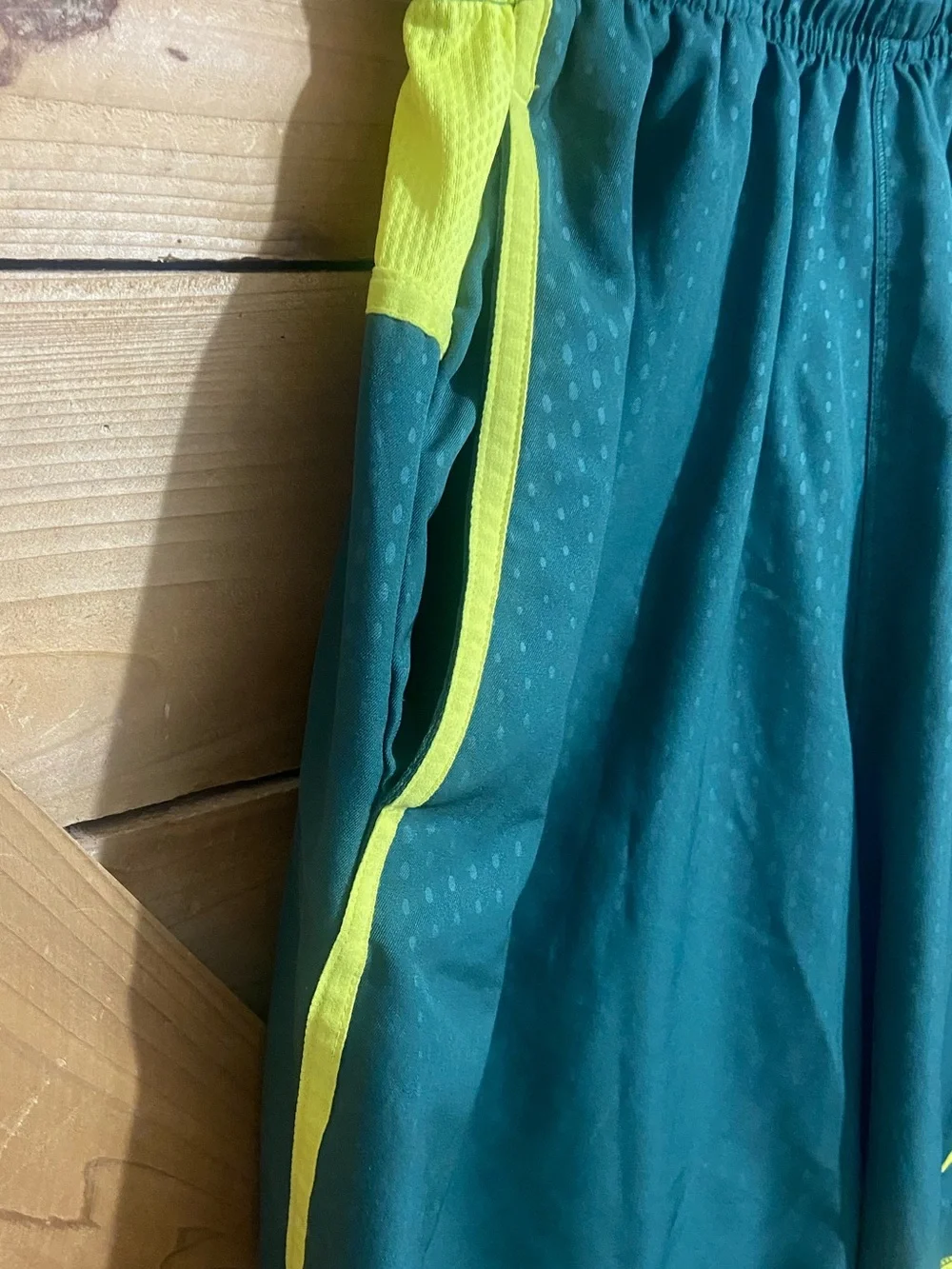 Nike Green & Yellow Oregon Ducks Athletic Shorts